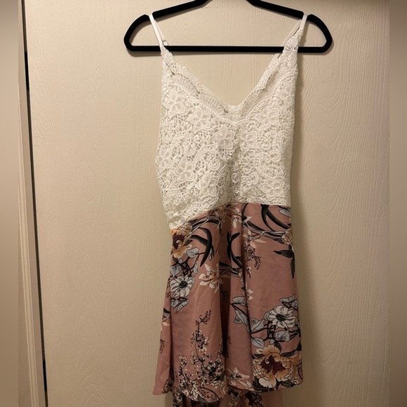 SHEIN White Lace Floral Romper - Picture 12 of 14